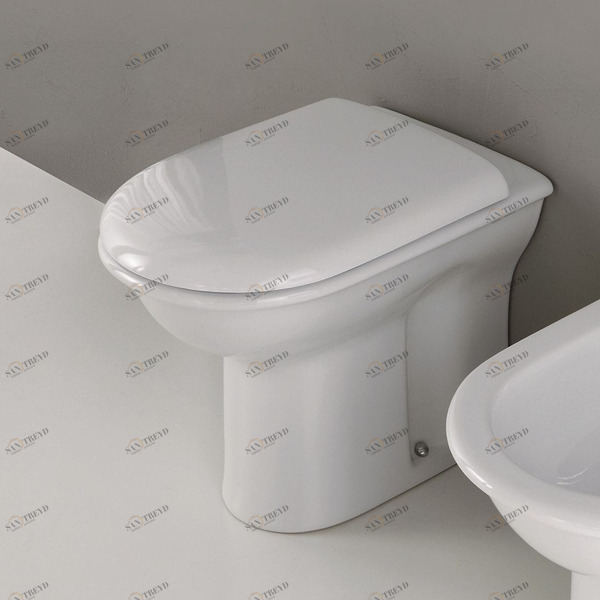 0340 Приставной унитаз напольный Белый Olympia Ceramica FEDERICA Италия