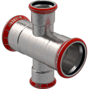 21122 Крестовина двухплоскостная редукционная Geberit Mapress из углеродистой стали Geberit