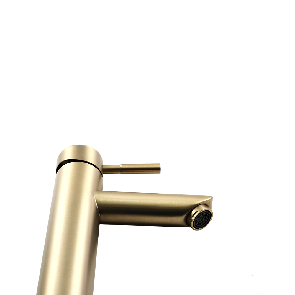 Смеситель д/ум MELANA-610102PVD-G Tondo нерж.сталь, однорычажный, золото  - Вид №6