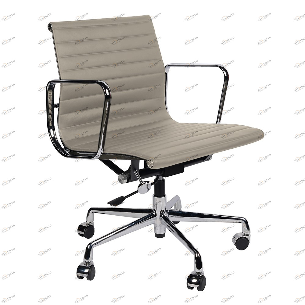 Кресло офисное серое с алюминиевыми подлокотниками Eames Style Ribbed Office Chair EA 117 SOHO DESIGN ДИЗАЙНЕРСКИЕ 00-3886259 Розовый 