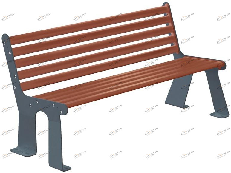 Arco Скамья из стали с порошковым покрытием со спинкой Essential sun-id-1474257