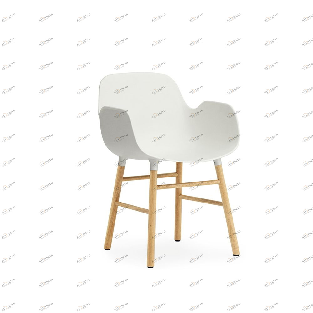 Кресло Form с ножками из дуба 78х56.1х52 см, белое Normann Copenhagen 602762