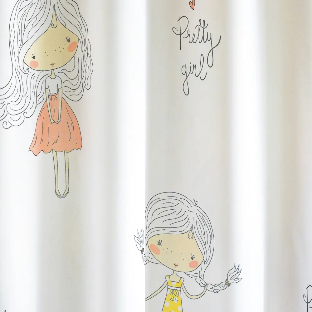 Тюль на ленте Девочка 250x260 см цвет розовый GARDEN STLM-2044048 - Вид №1