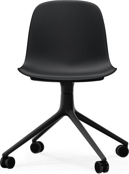 605007 Кресло Swivel 4W Black Aluminium / Black Normann Copenhagen Form - Вид №1