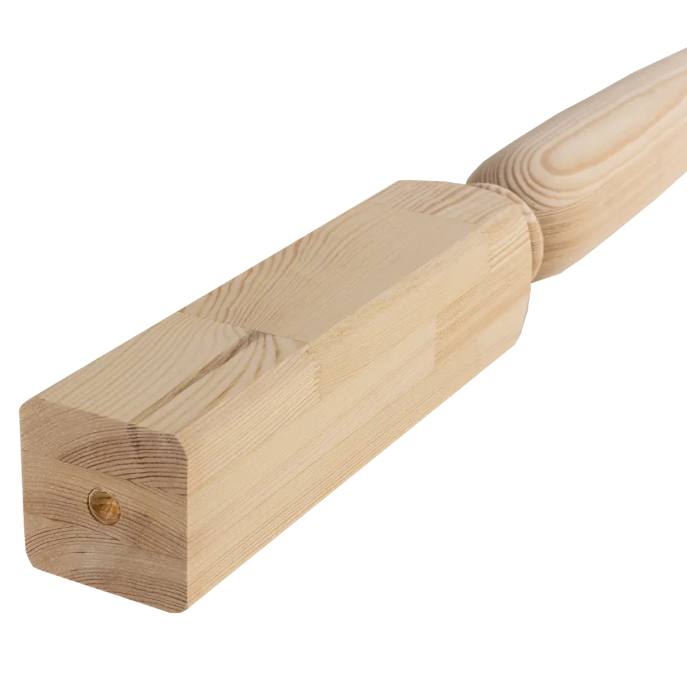 Столб лестничный сращенный хвоя сорт Экстра Амфора 80x80x1100 мм Santreyd STLM-2015736 - Вид №3