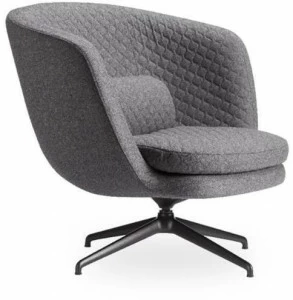 ROSSIN Вращающееся кресло на козелке из ткани Cleo metal