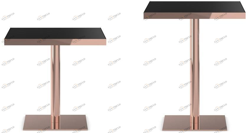 Wiener GTV Design Квадратный металлический стол sun-id-1371133