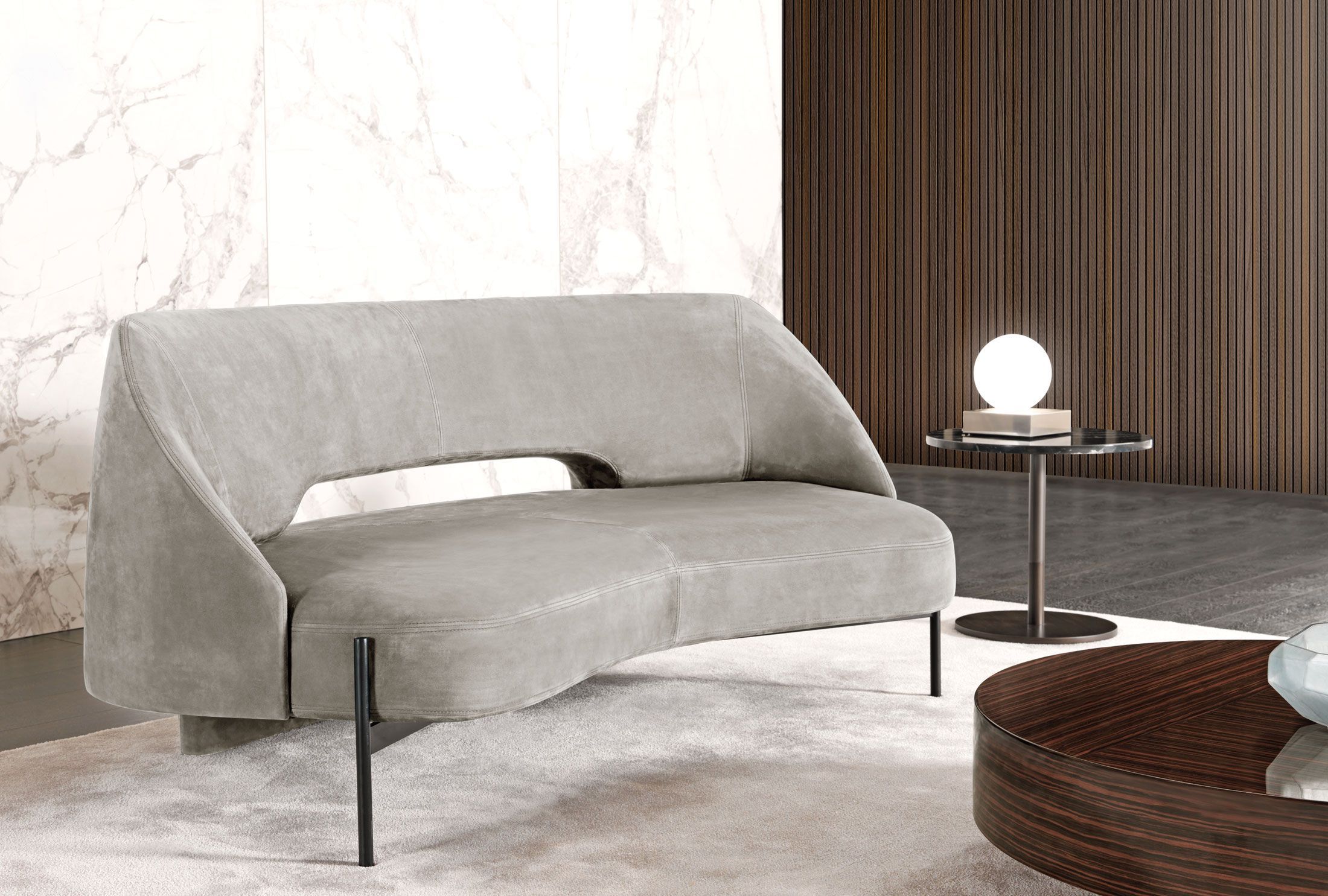 Изогнутый диван из ткани MisuraEmme VIRGIN ARCH-00088898 - Вид №5