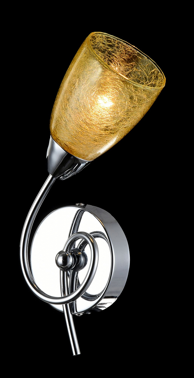 Бра настенное хром с желтым плафоном Flash FR104-01-YE FREYA MODERN 00-3957459 Хром - Вид №4