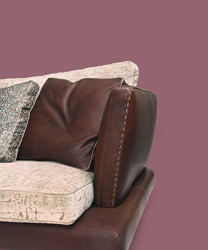 Секционный диван из ткани и кожи Borzalino MARTIN ARCH-00086169 - Вид №5