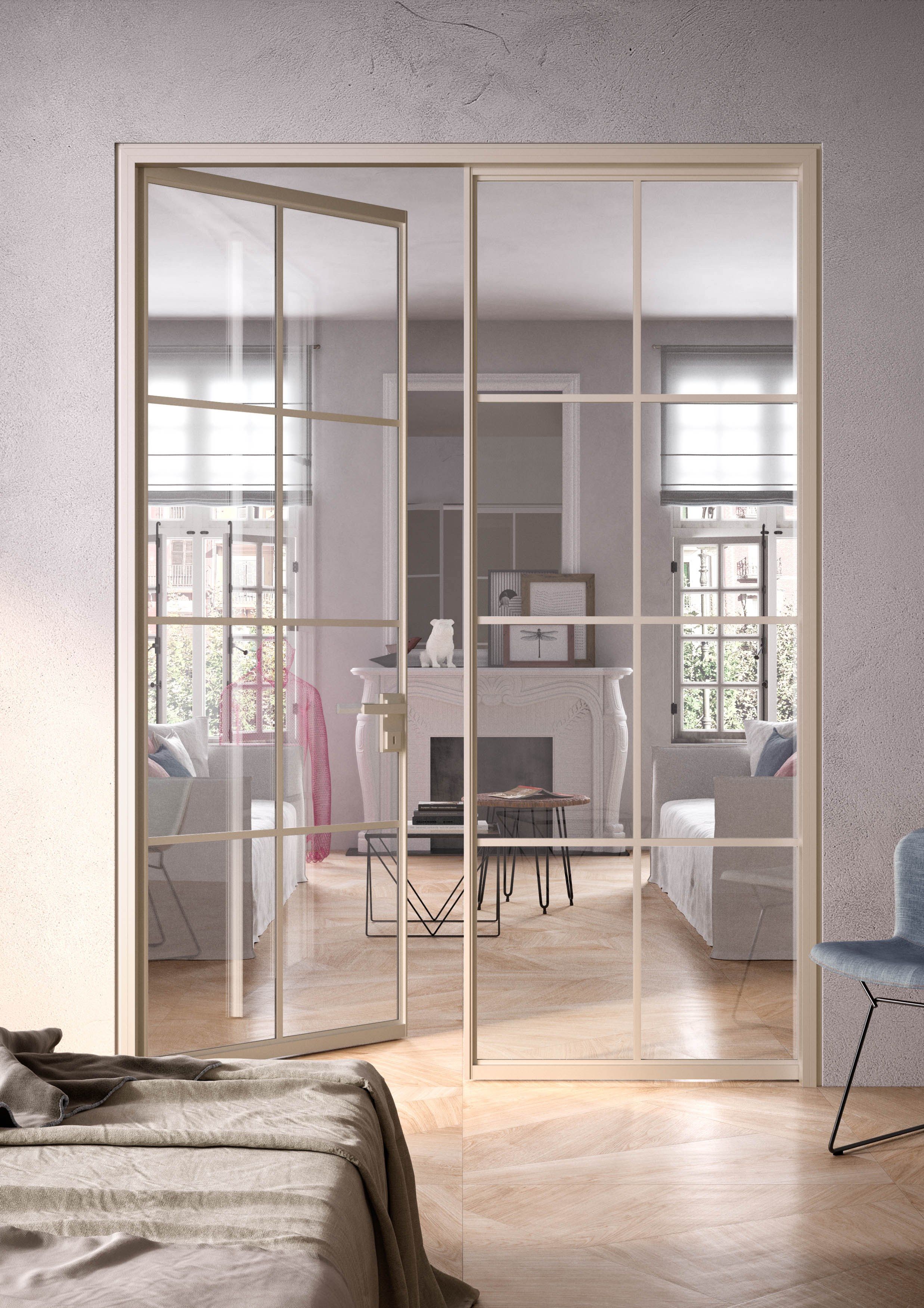 Стеклянная распашная дверь без поддельной рамы ALBED ARCH-00034251 - Вид №2