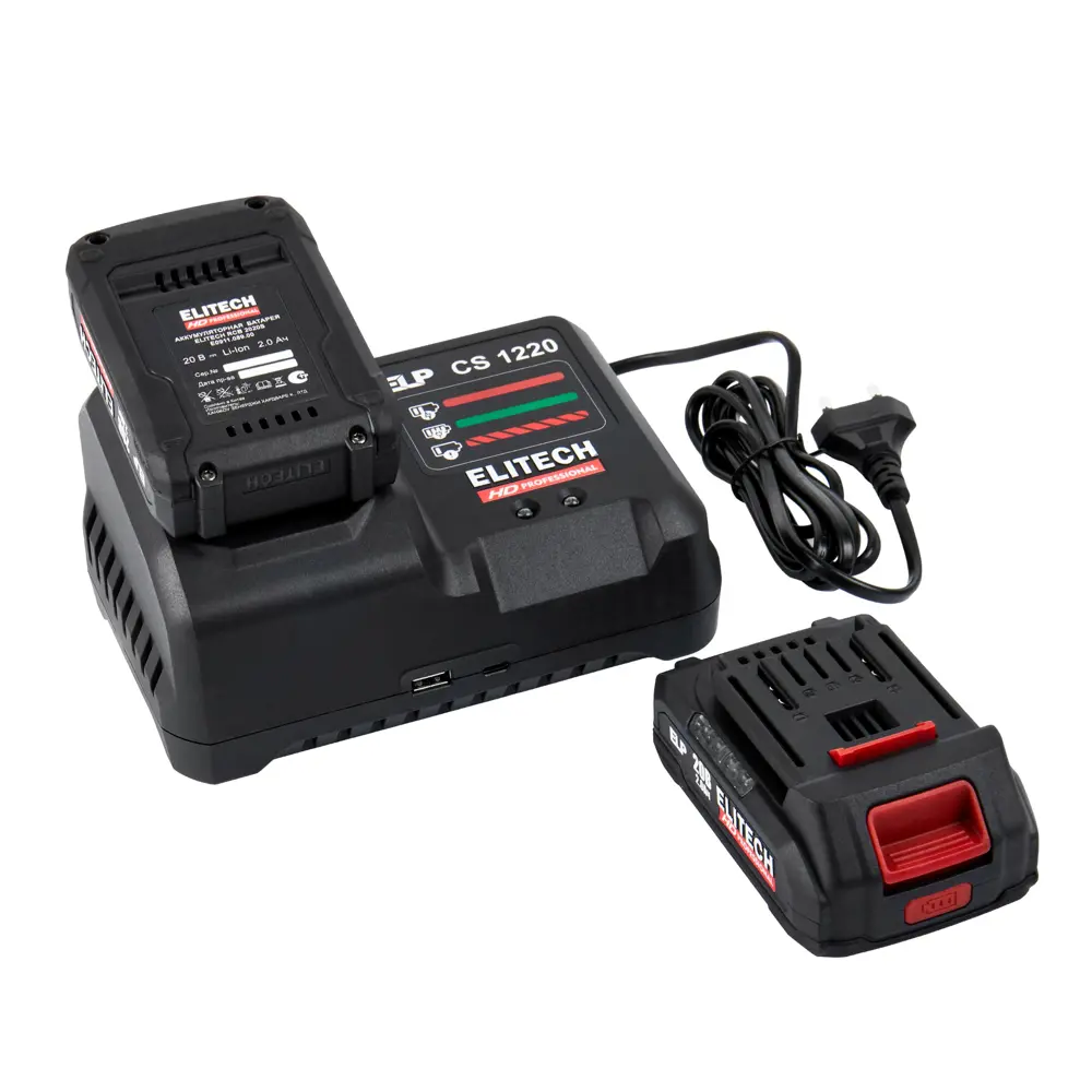 Аккумуляторная дрель-шуруповерт ELITECH HD 20V с двумя скоростями 89375682 STLM-1466981 - Вид №2