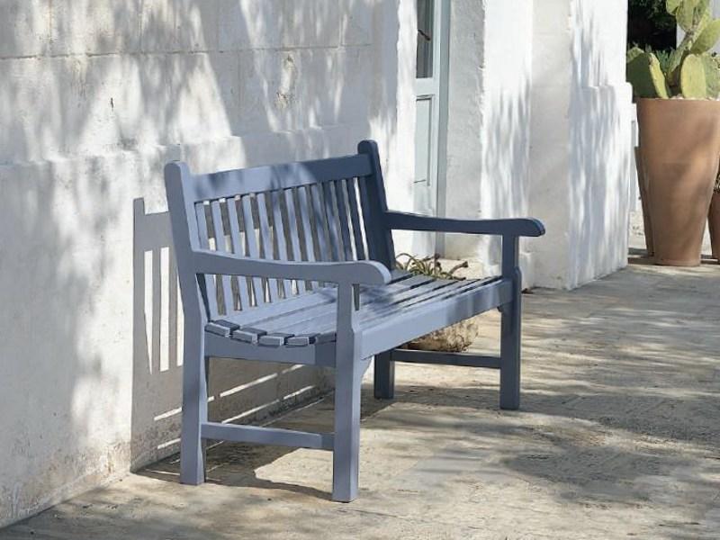 Ethimo Деревянная садовая скамейка с подлокотниками Notting hill Nhdm0500 - Вид №4