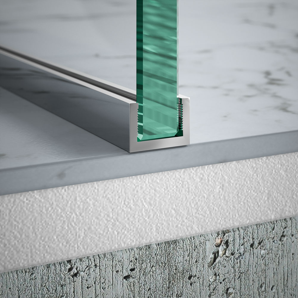 Душевая перегородка GWA400 Merlyn Arysto Ten Хромированный  - Вид №3