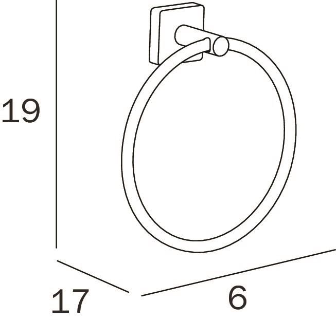 INDA® Кольцо для полотенца из латуни Forum quadra A30160 - Вид №1