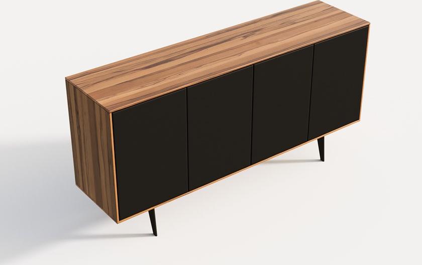 sixay furniture Комод деревянный с кожаными распашными дверцами Finn sun-id-1445651 - Вид №1