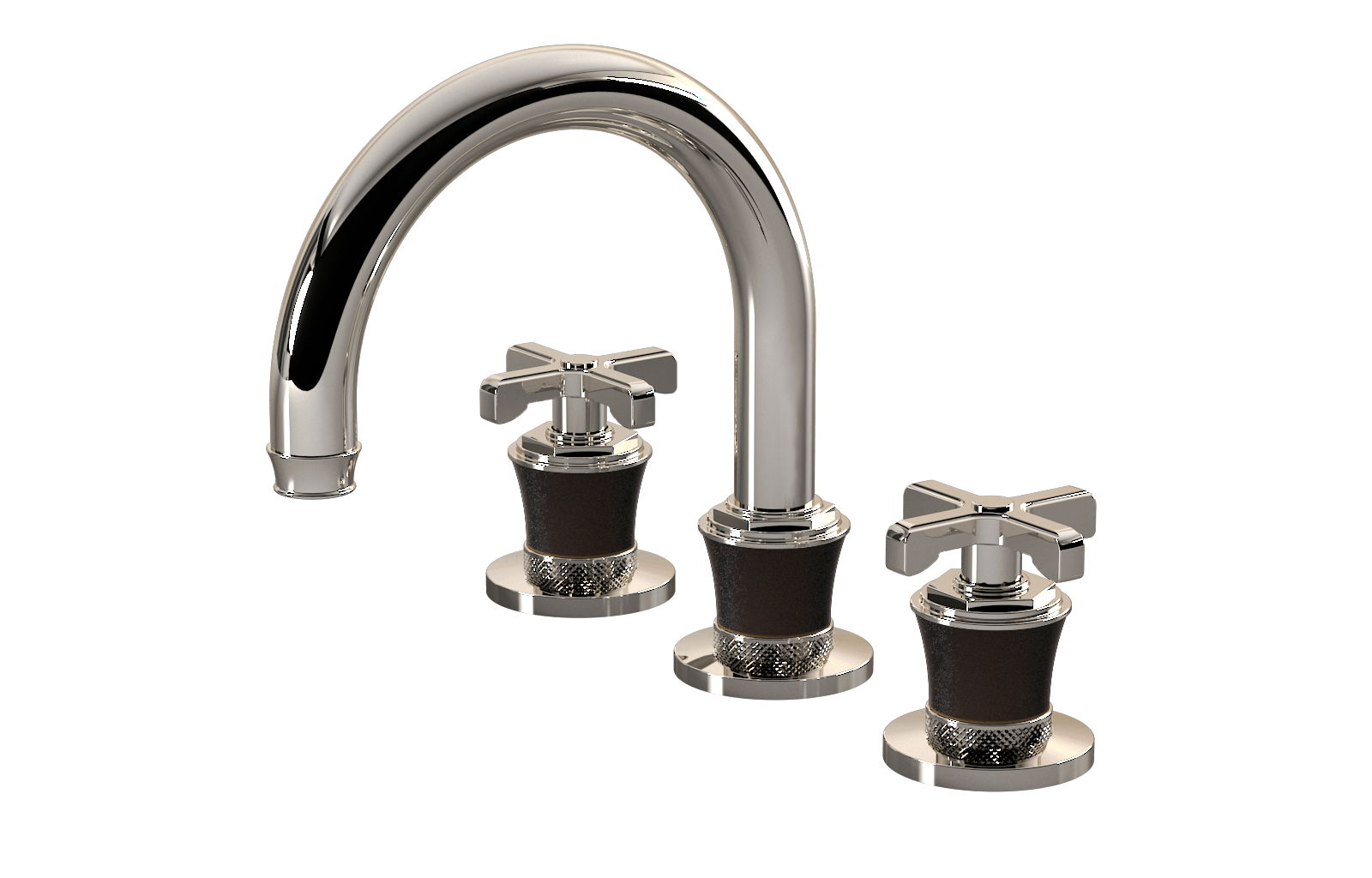 E-11612-R3OB-C20B-PN Смеситель для умывальника на 3 отвертия GRAFF Vignola