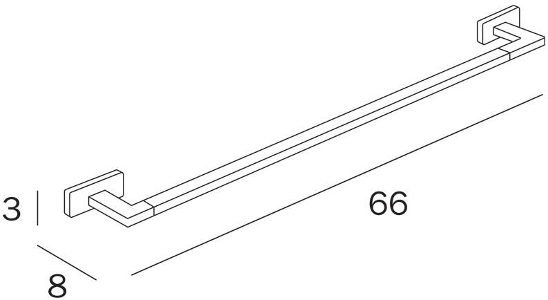 INDA® Вешалка для полотенец из хромированной латуни Lea A1818a/b/c/d - Вид №7