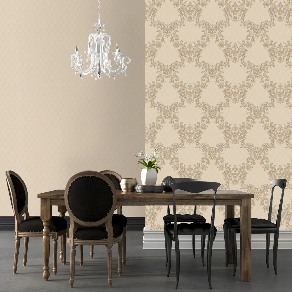 Обои флизелиновые Euro Decor Франсуаза бежевые 1.06 м 7024-01 82377850 STLM-2151137 - Вид №3