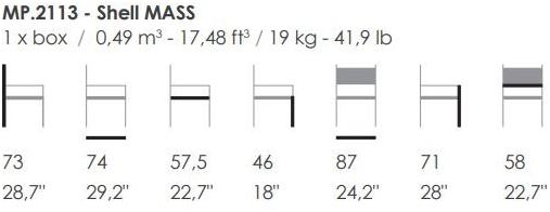 Fenabel Кресло из ткани с подлокотниками Shell Mp.2113 - Вид №2