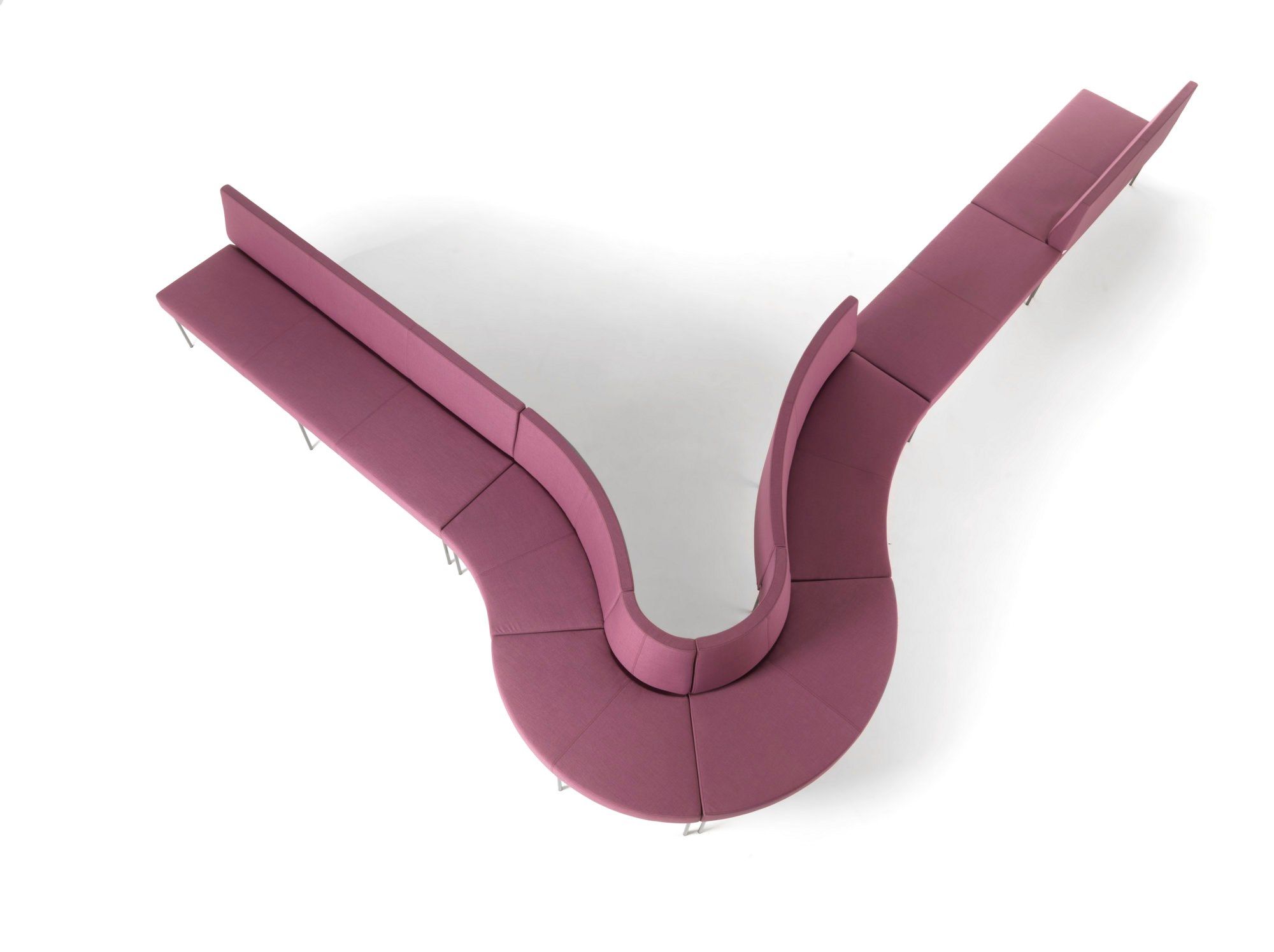 Модульная выпуклая скамья из ткани SITIA Laguna ARCH-00133121 - Вид №15