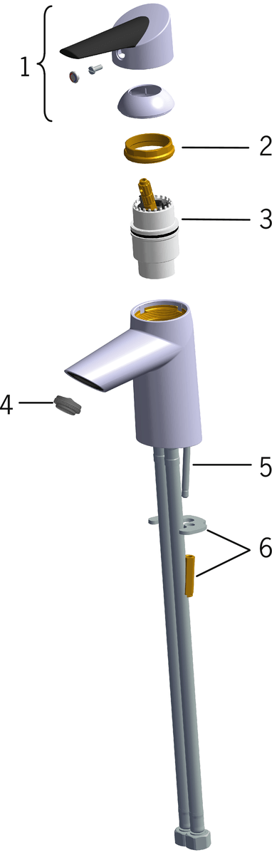 Oras 2700FG Смеситель для умывальника 2700FG Optima Хром  - Вид №5