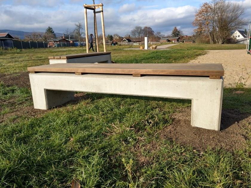 CO33 Бетонная скамейка без спинки Angulus Gb3.2h - Вид №3