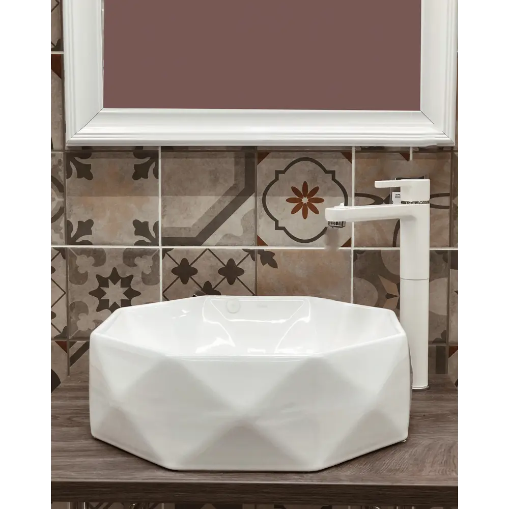 Раковина MELANA MLN-78347 — восьмиугольная накладная для столешницы 82381820 Pepo STLM-0025986 - Вид №5