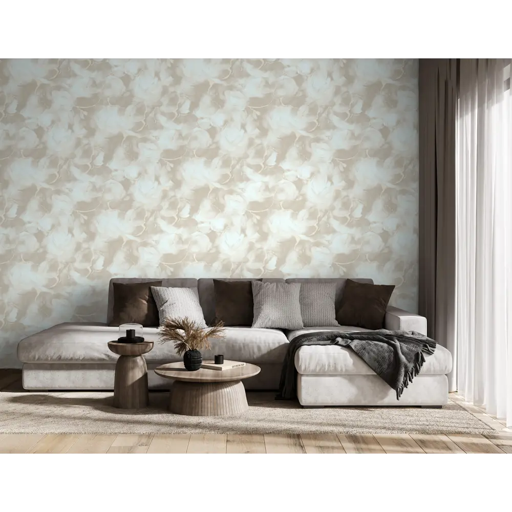 NEW AGE Luna: флизелиновые обои голубые для стильного интерьера 89369656 STLM-1535721 - Вид №1