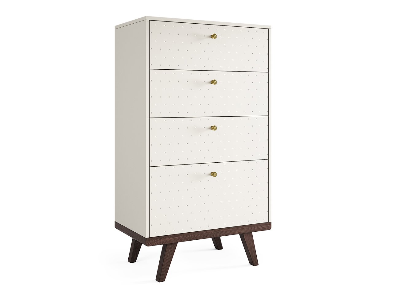 Комод высокий белый "Гравировка 12" Thimon v2 THE IDEA ДИЗАЙНЕРСКИЕ, КОМОДЫ THIMON 210004 Молочный;слоновая кость  - Вид №1