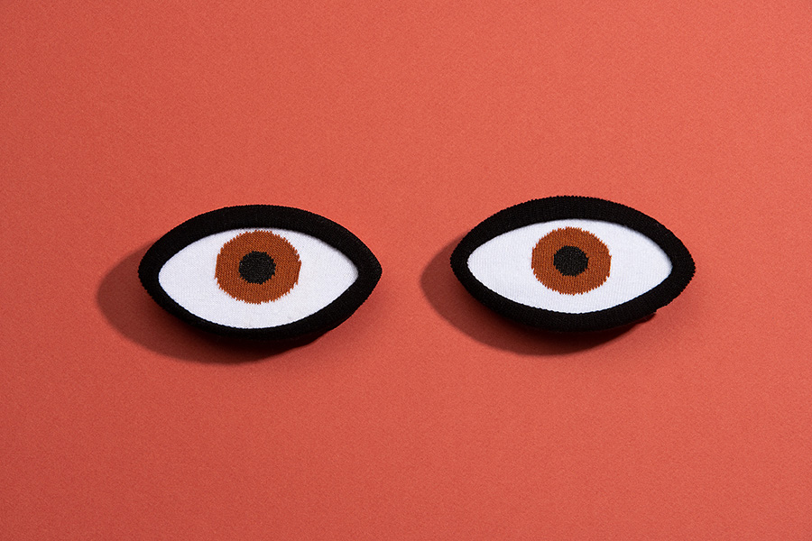 DYEYESOBR Носки eye, коричневые Doiy  - Вид №3