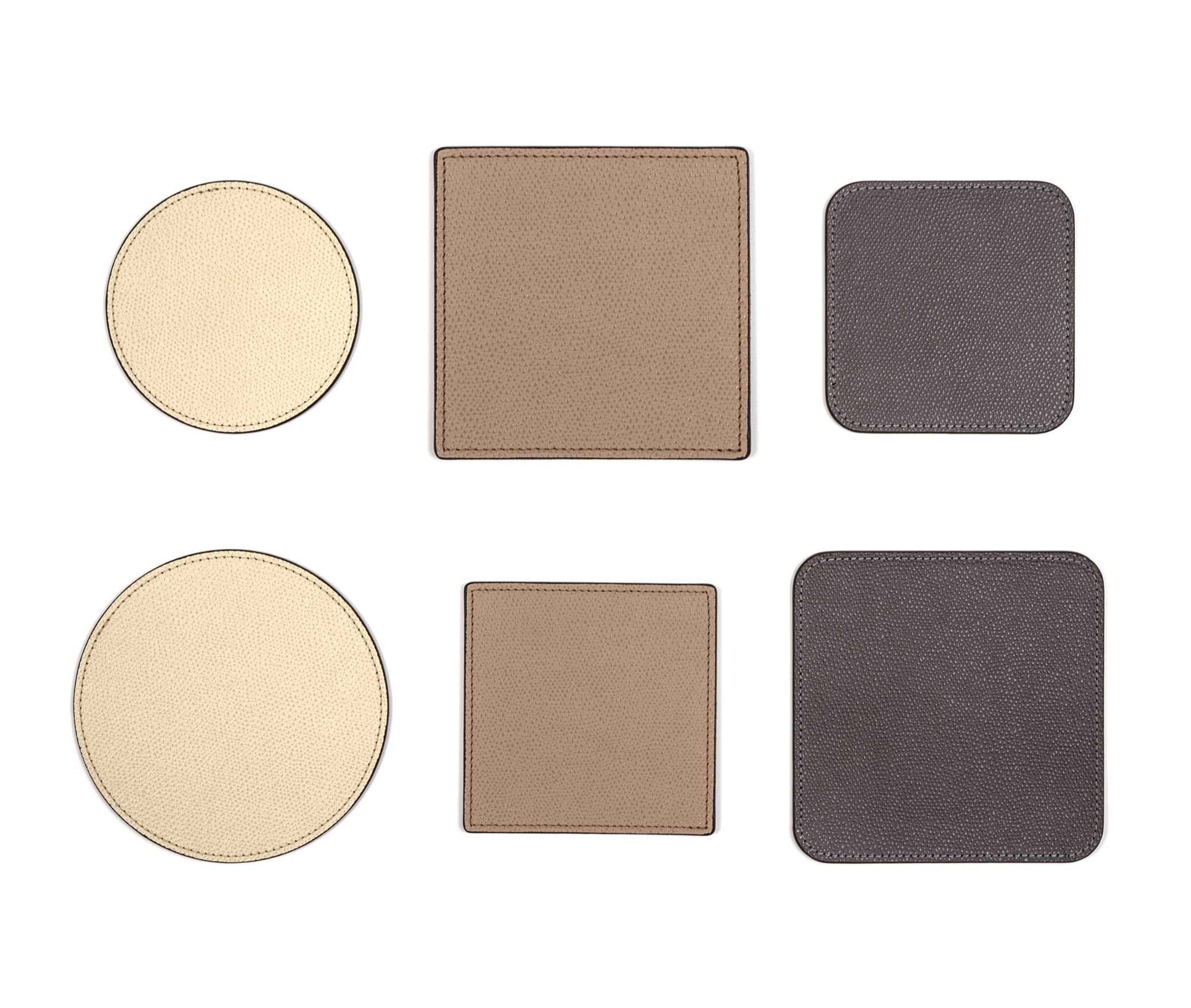 Круглая подставка - Ø 10 см / тканая кожа_coffee Pinetti 00.0108.061.015 - Вид №1