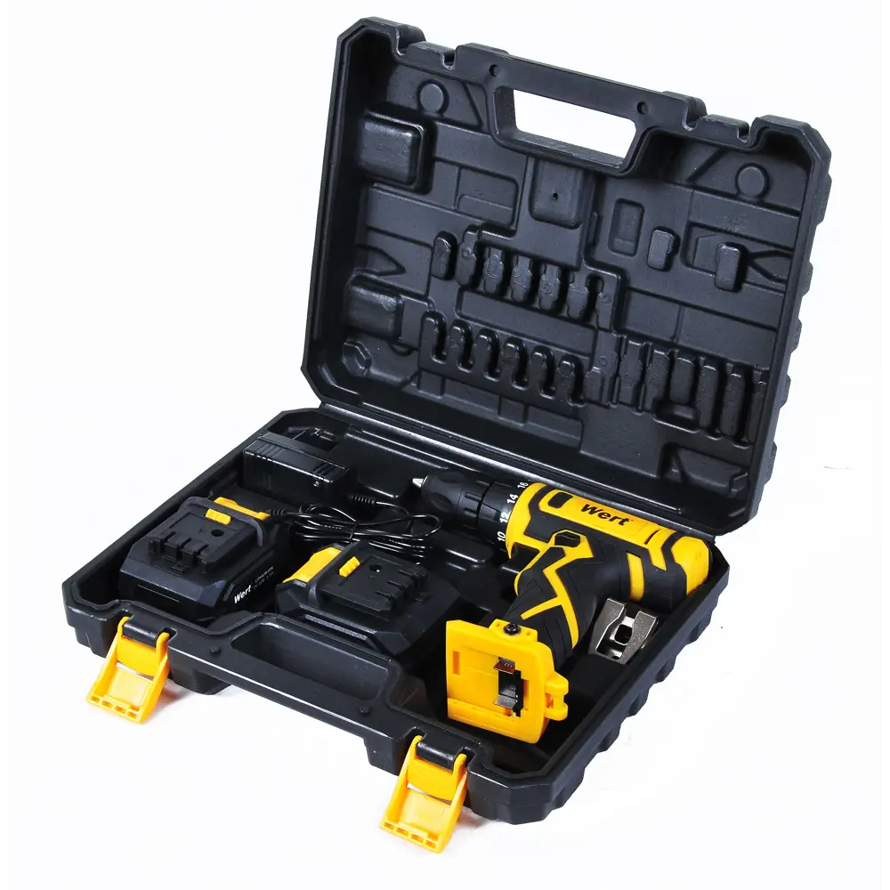 Дрель-шуруповерт аккумуляторная Wert CD 12-2TLi, 12 В Li-ion 2x1.5 Ач STLM-2000642 - Вид №19