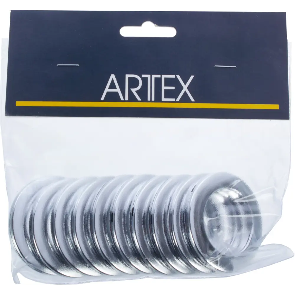 Люверсы 35 мм цвет хром блестящий 10 шт ARTTEX STLM-2002889 - Вид №1