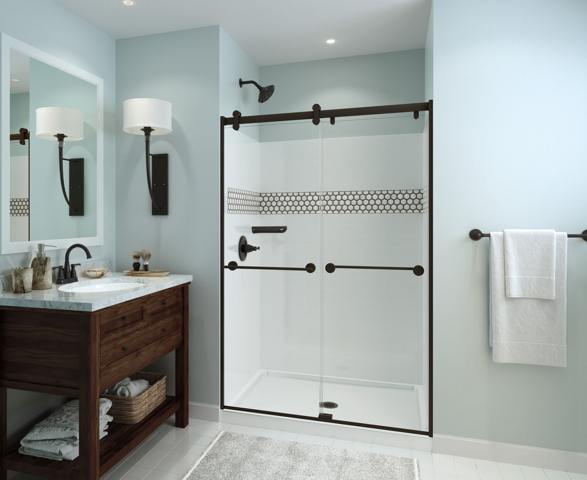 25984LF-OB-ECO Смеситель для ванной комнаты с двумя ручками Delta Faucet Porter Масляная натертая бронза - Вид №5