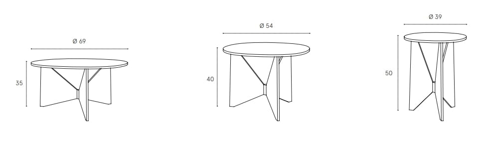 Круглый журнальный столик из шпона TREKU HIRU ARCH-00052156 - Вид №4