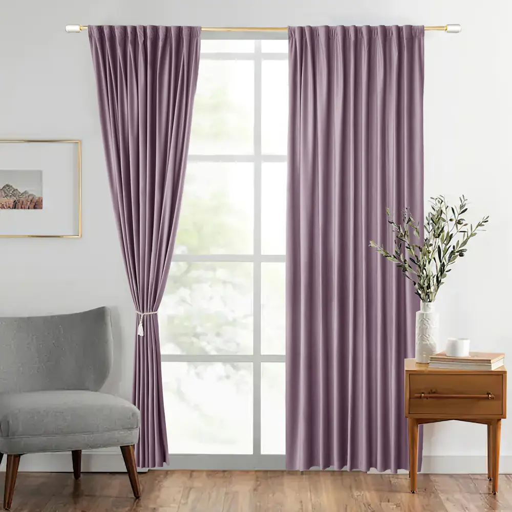 Santreyd Velvet Bohemia — сиреневая ткань для штор премиум-класса 89353523 STLM-1061365 - Вид №2