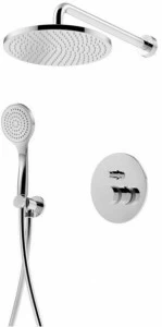 Rubinetteria Giulini Душевой набор с переключателем на ручной душ с верхним душем Deluxe - myring Fmr0013kbdl