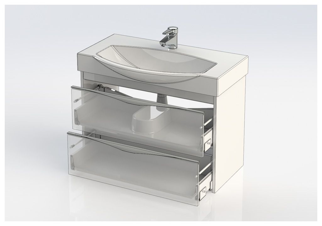 Тумба с раковиной Aquanet Франка 85 белый 0018305300182329 - Вид №7