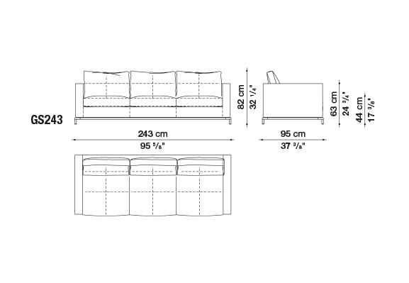 3-местный диван B&B Italia Project George Project ARCH-00072547 - Вид №4