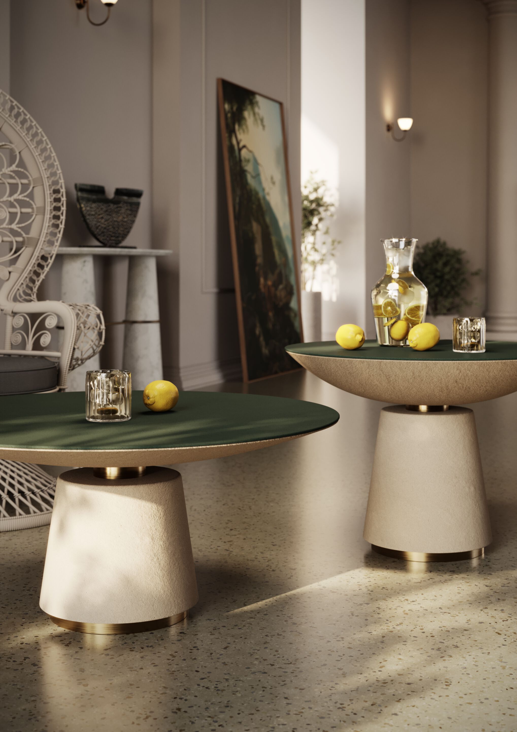 Высокий круглый журнальный столик Vismara Design ECLISSE ARCH-00064262 - Вид №2