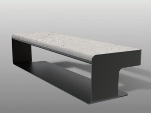 Скамья из листового металла без спинки