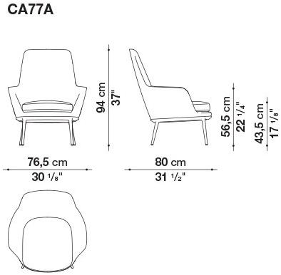 Maxalto Мягкое кресло из ткани с высокой спинкой Caratos sun-id-1462628 - Вид №2