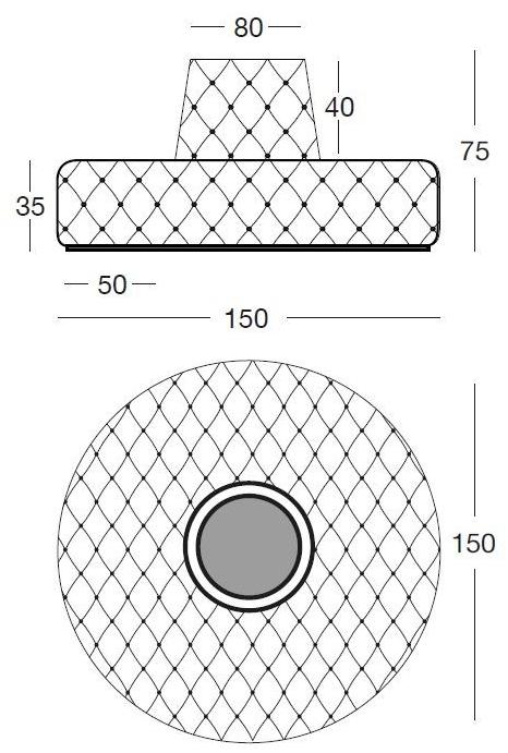 Longhi Круглая скамья из тафтинга Loveluxe 2015 – regency collection X 420 - Вид №4