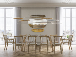 Стеклянный овальный обеденный стол