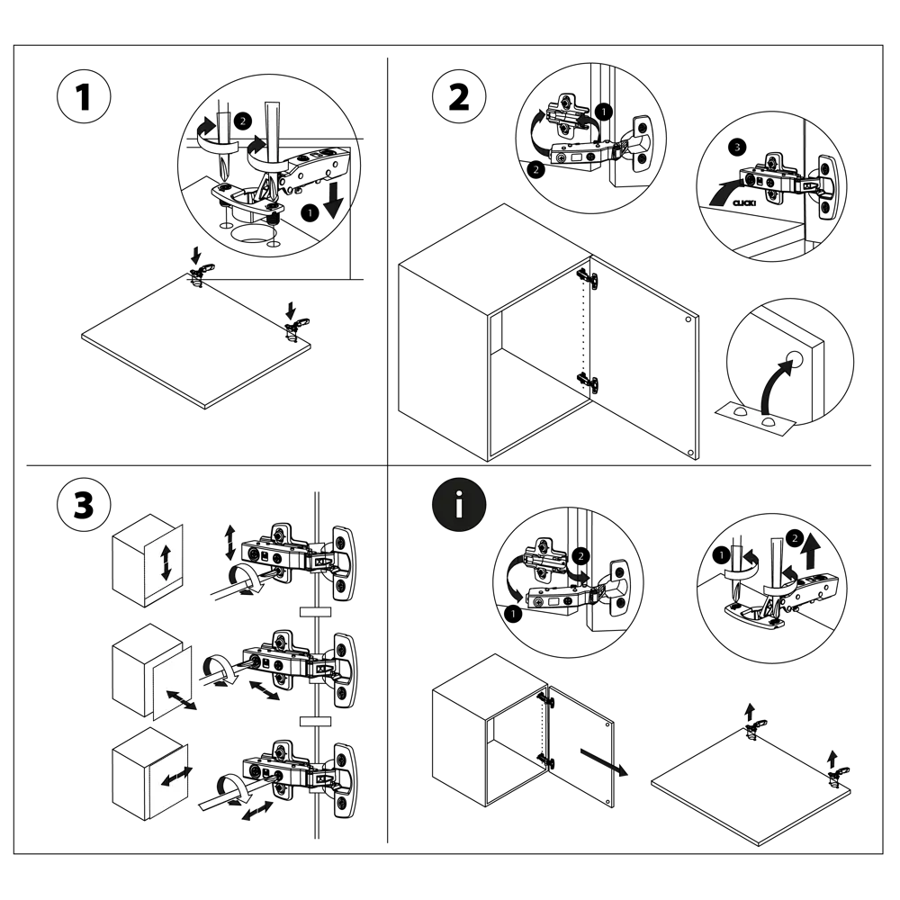 Комплект петель открывания для углового шкафа 105 градусов сталь 2 шт STANDERS STLM-2011548 - Вид №6