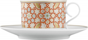 10543130 Furstenberg Чашка чайная с блюдцем Furstenberg "Раджастан" 220мл Фарфор