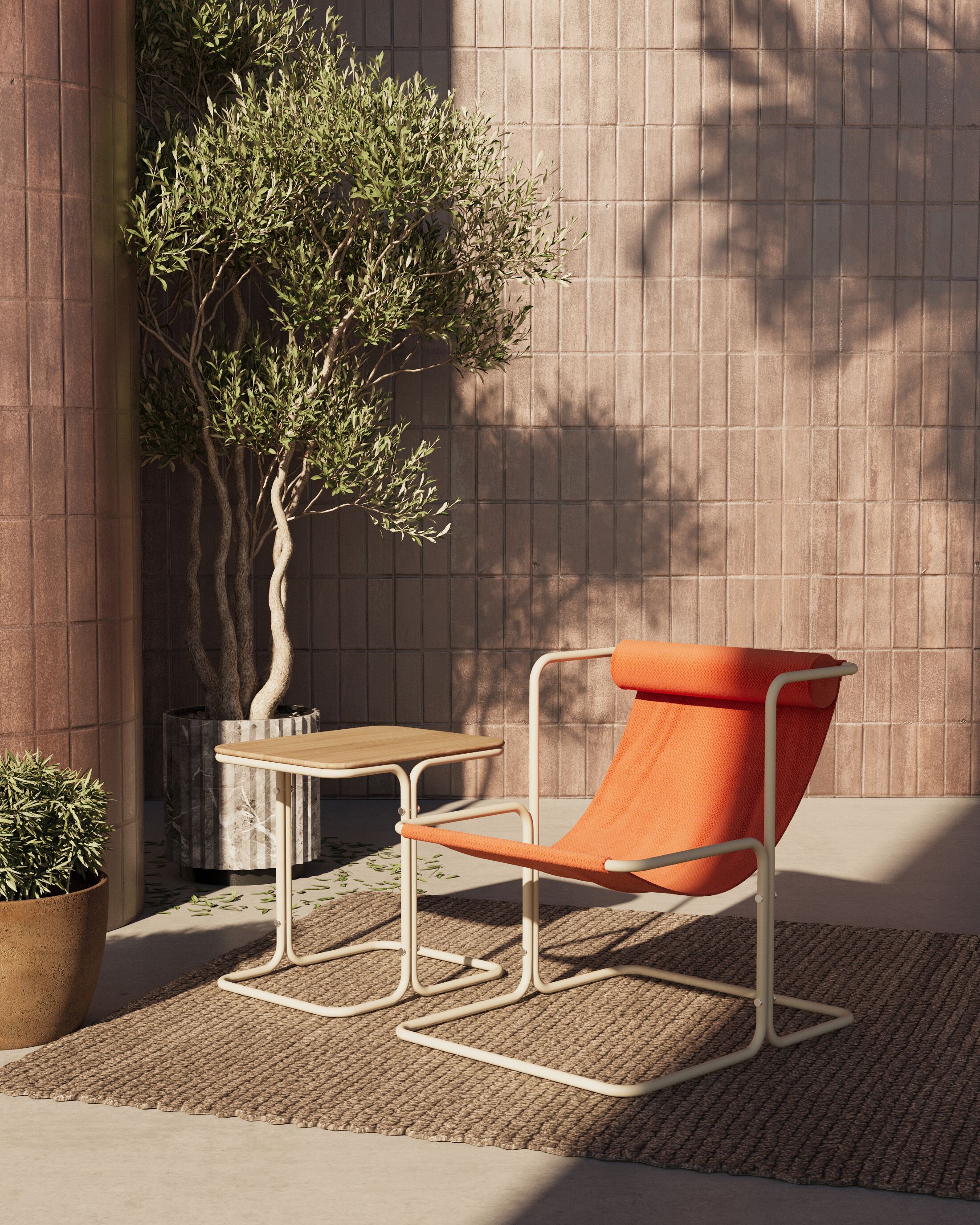 Журнальный столик из нержавеющей стали и переработанного пластика Joyf ЛИТО ARCH-00079291 - Вид №5