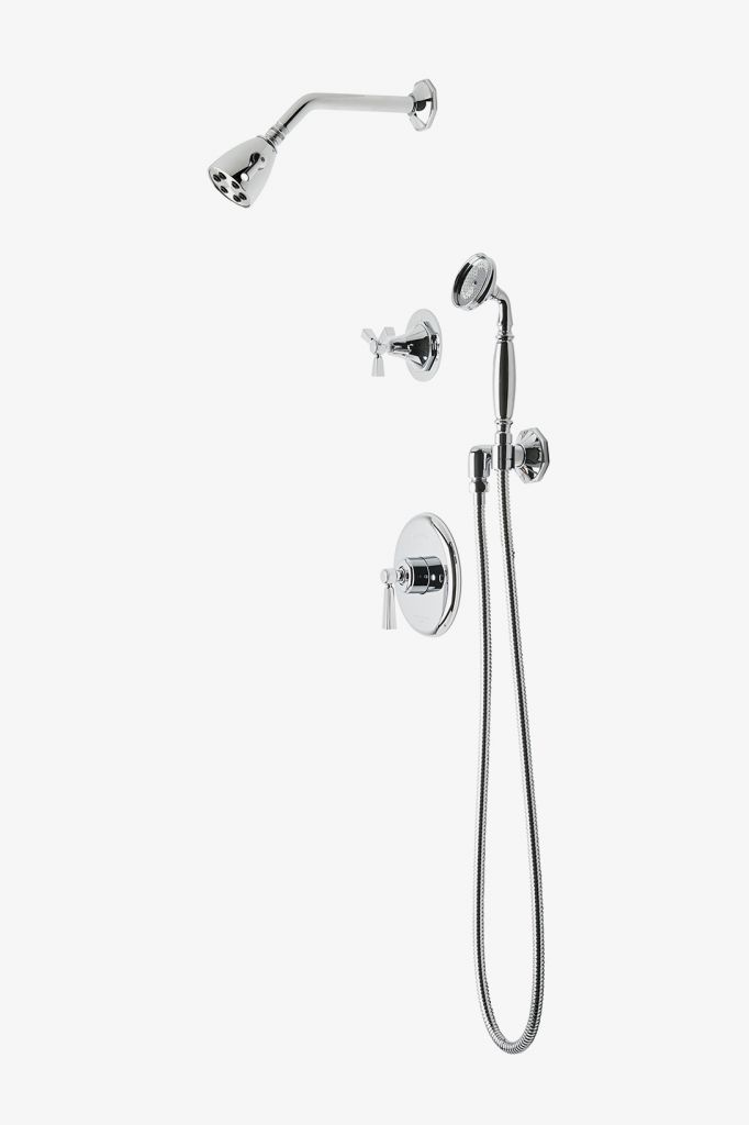 RDSP07 Душевая кабина Roadster с балансировкой давления с головкой 2 3/4 дюйма, ручным душем и перекрестной перекрестной рукояткой. Waterworks 