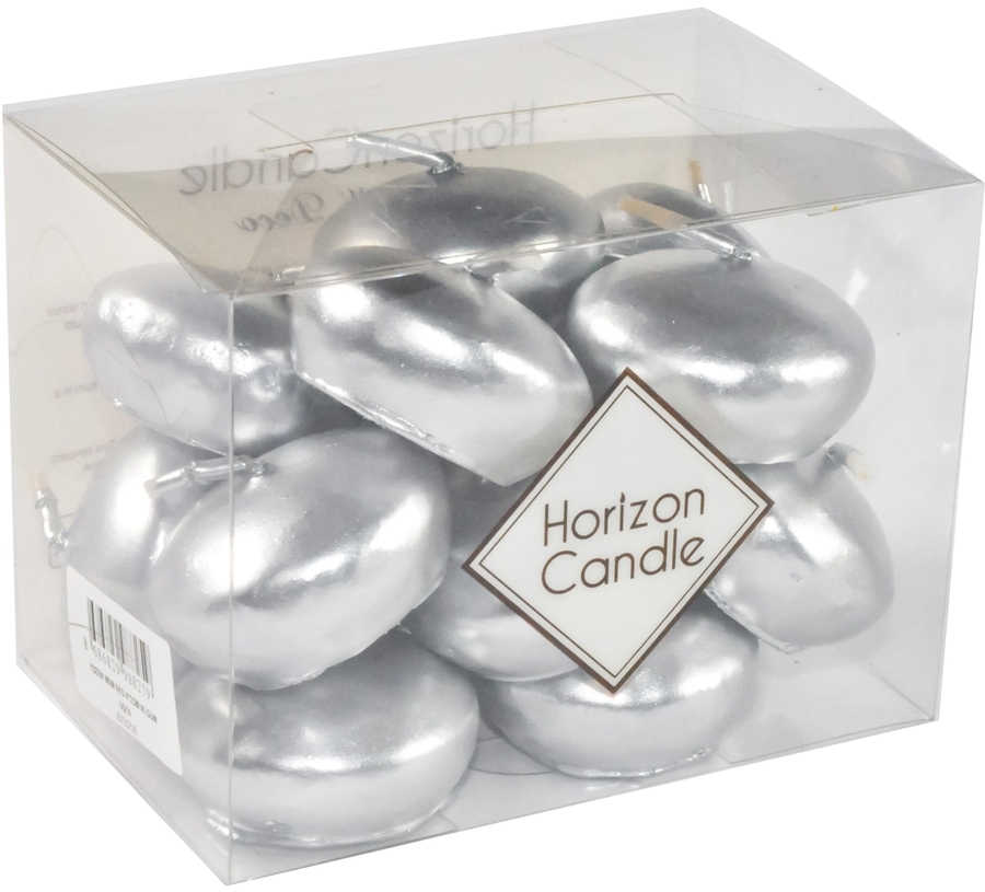 91017964 Свеча Horizon Candles плавающая высота 20 мм d 40 мм 14 шт/уп эконом серебряная STLM-0443358 MIR LIGHT